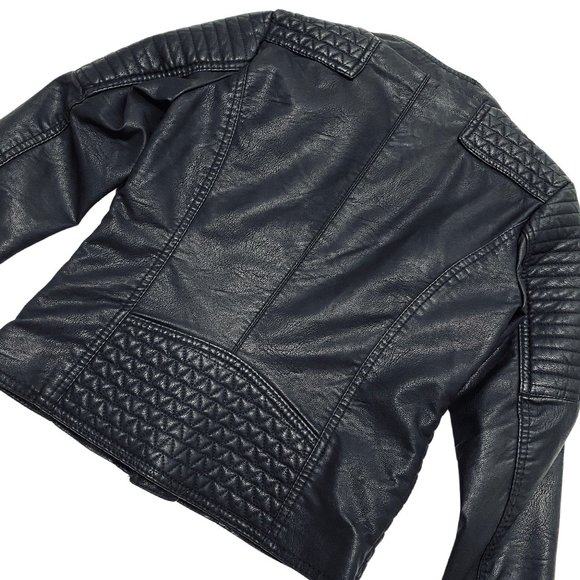 CiSono Black Faux Leather Moto Jacket - Picture 4 of 6